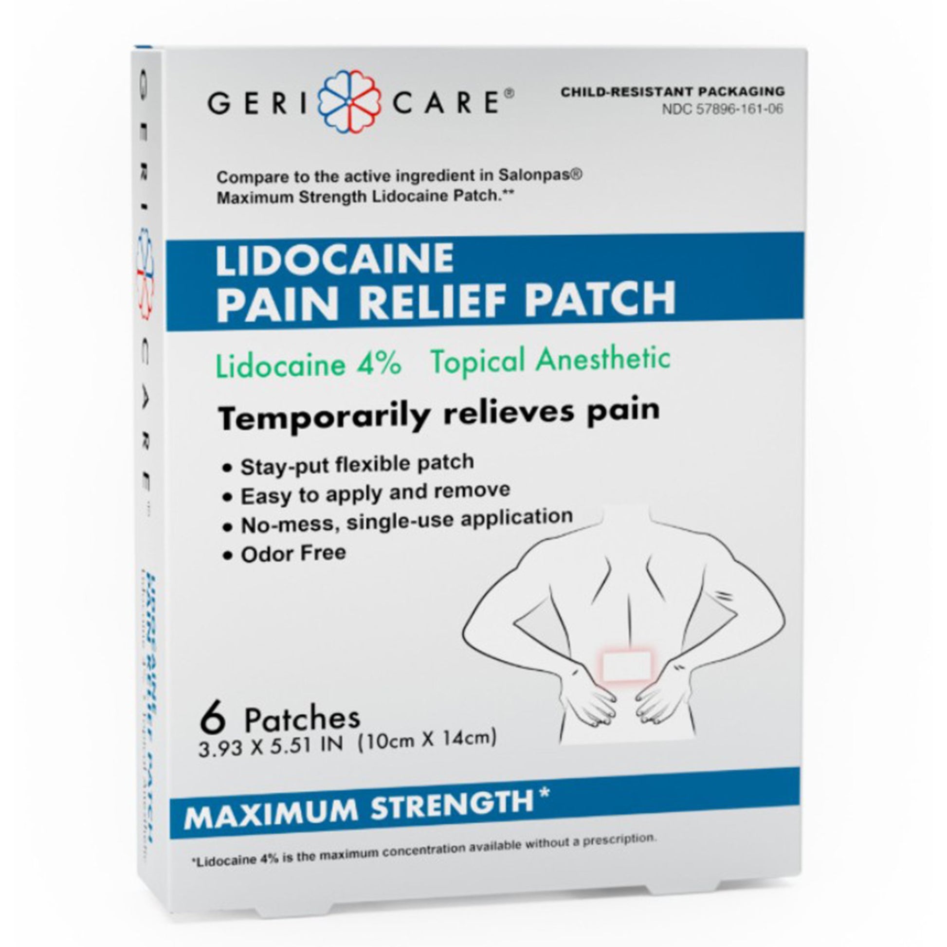 Topical Pain Relief Geri-Care® 4% Strength Lidocaine Patch
