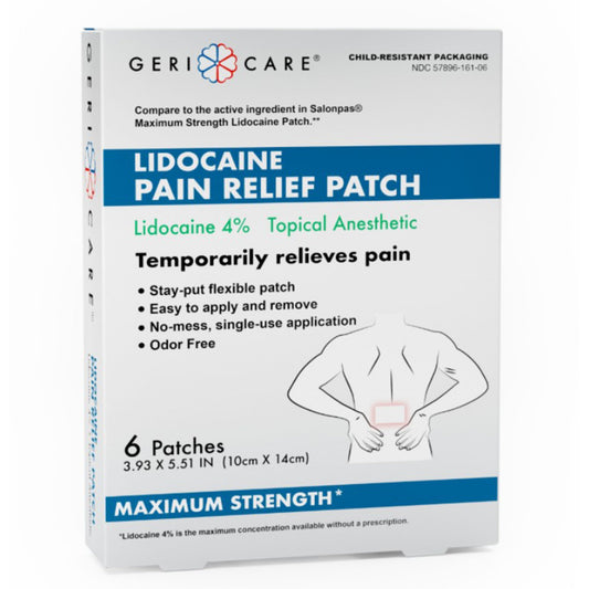 Topical Pain Relief Geri-Care® 4% Strength Lidocaine Patch