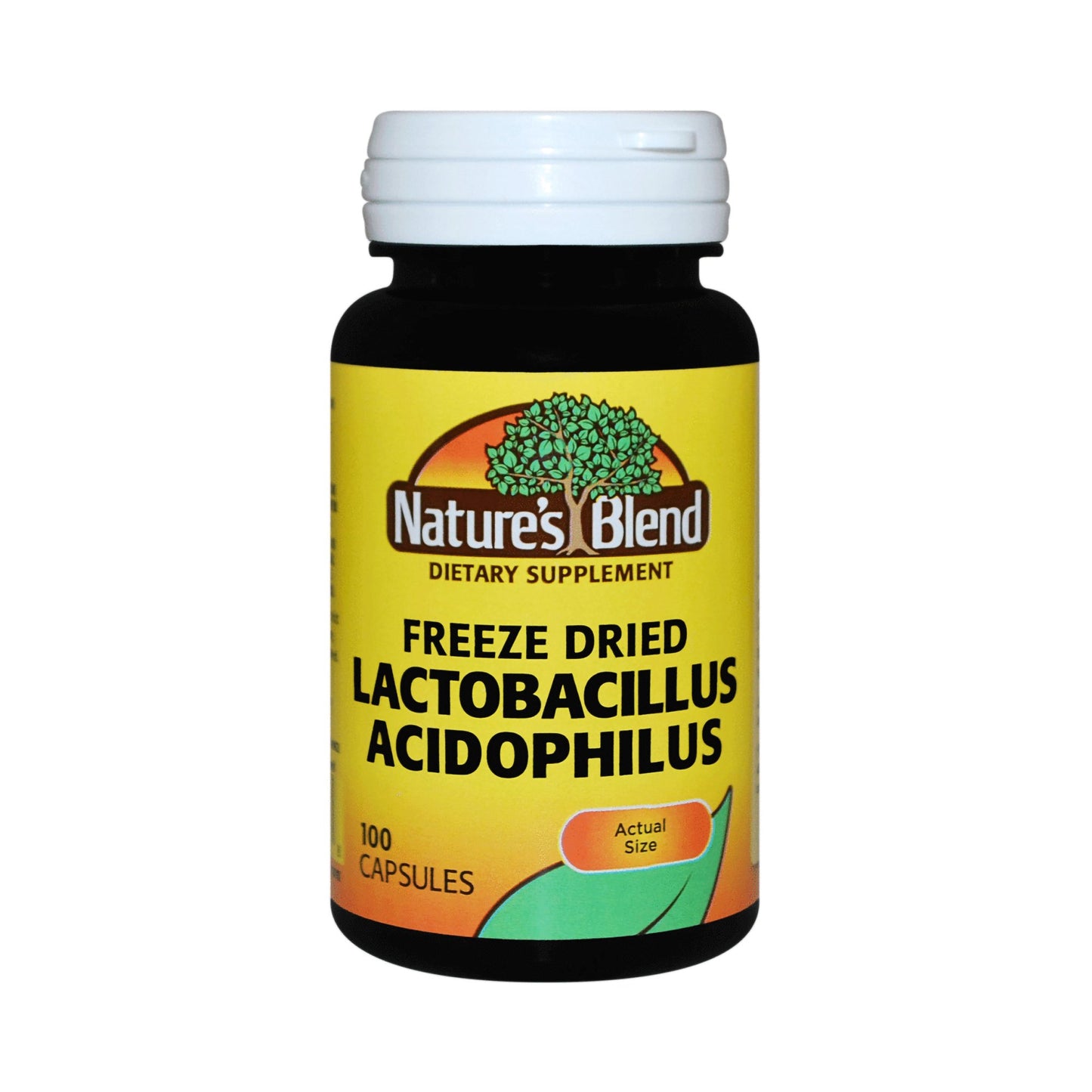 Probiotic Dietary Supplement Nature's Blend 100 per Bottle Capsule