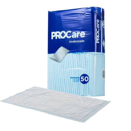 Disposable Underpad ProCare™ 21 X 34 Inch Fluff Light Absorbency