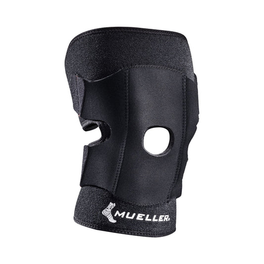 Knee Support Mueller® One Size Fits Most Pull-On / Hook and Loop Strap Closure 12 to 20 Inch Left or Right Knee
