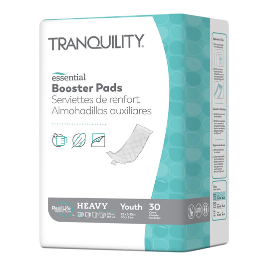 Booster Pad Tranquility® Essential 3-1/2 X 12 Inch Heavy Absorbency Super Absorbent Core One Size Fits Most