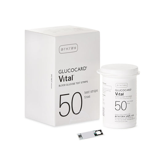 Blood Glucose Test Strips Glucocard® Vital™ 50 Strips per Pack For Glucocard Blood Glucose Monitoring Meter