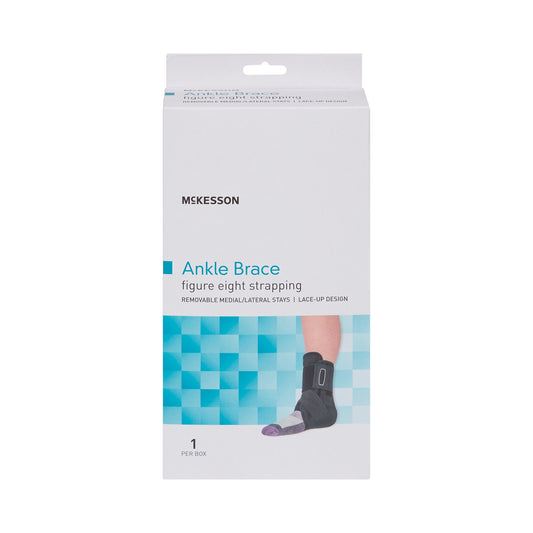 Ankle Support McKesson X-Large Figure-8 Strap / Hook and Loop Closure / Lace-Up Foot