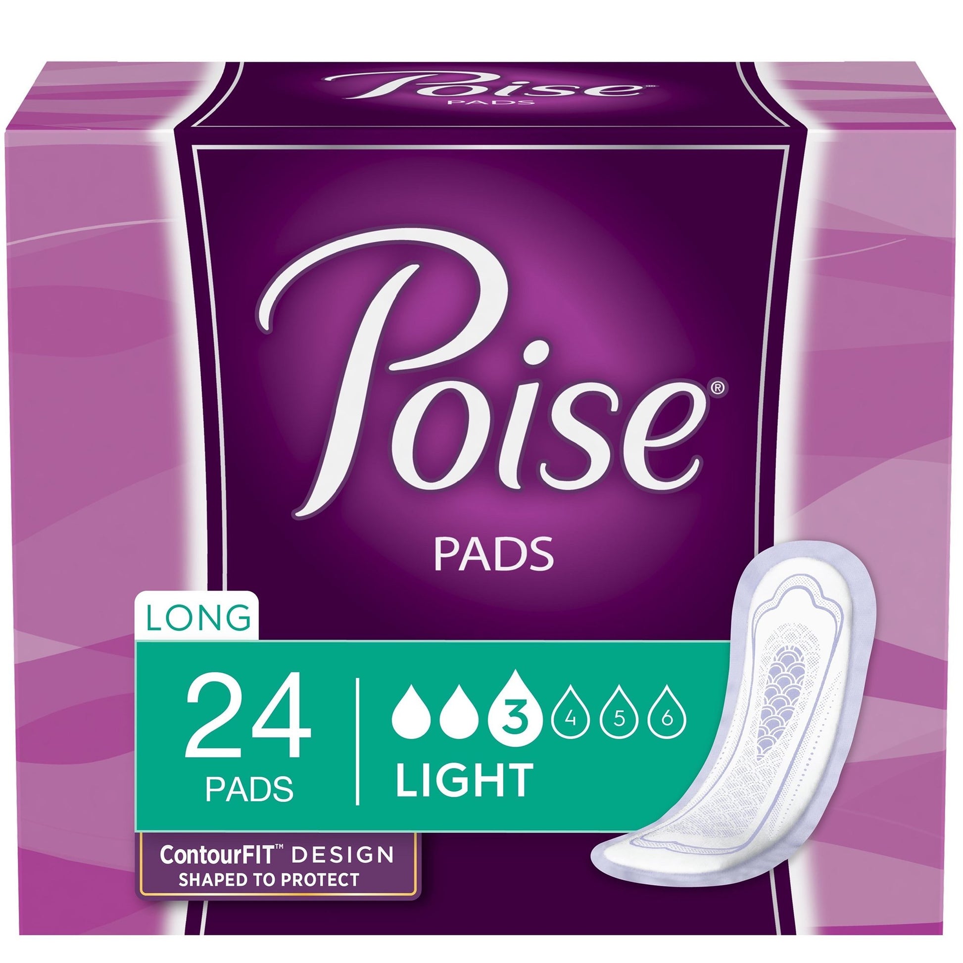 Bladder Control Pad Poise® 11 Inch Length Light Absorbency Polymer Core One Size Fits Most
