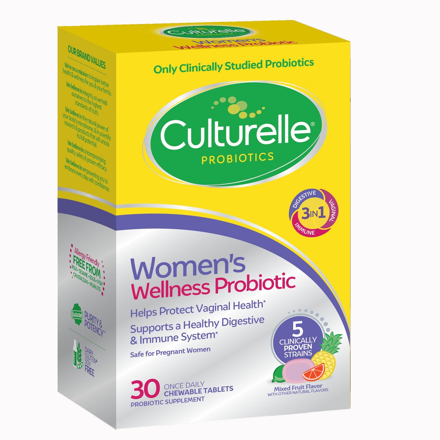 Probiotic Dietary Supplement Culturelle® 30 per Box Chewable Tablet