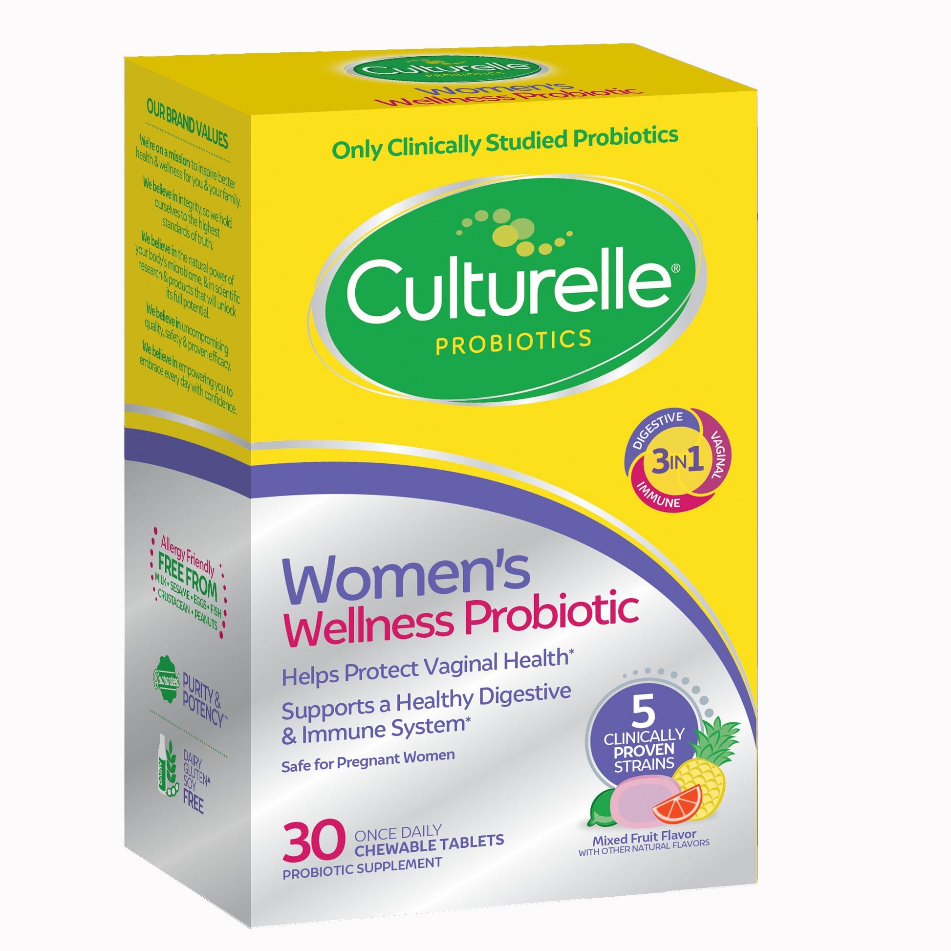 Probiotic Dietary Supplement Culturelle® 30 per Box Chewable Tablet