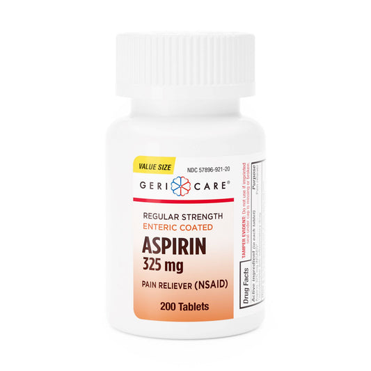 Pain Relief Geri-Care® 325 mg Strength Aspirin Tablet 200 per Bottle