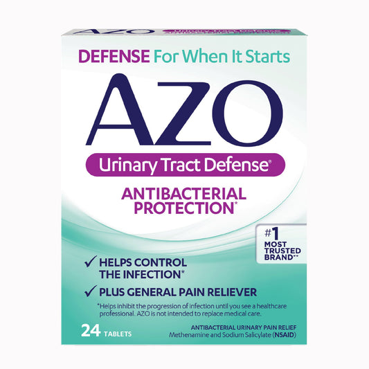 Urinary Pain Relief AZO® Urinary Tract Defense 162 mg - 162.5 mg Strength Methenamine / Sodium Salicylate Tablet 24 per Box