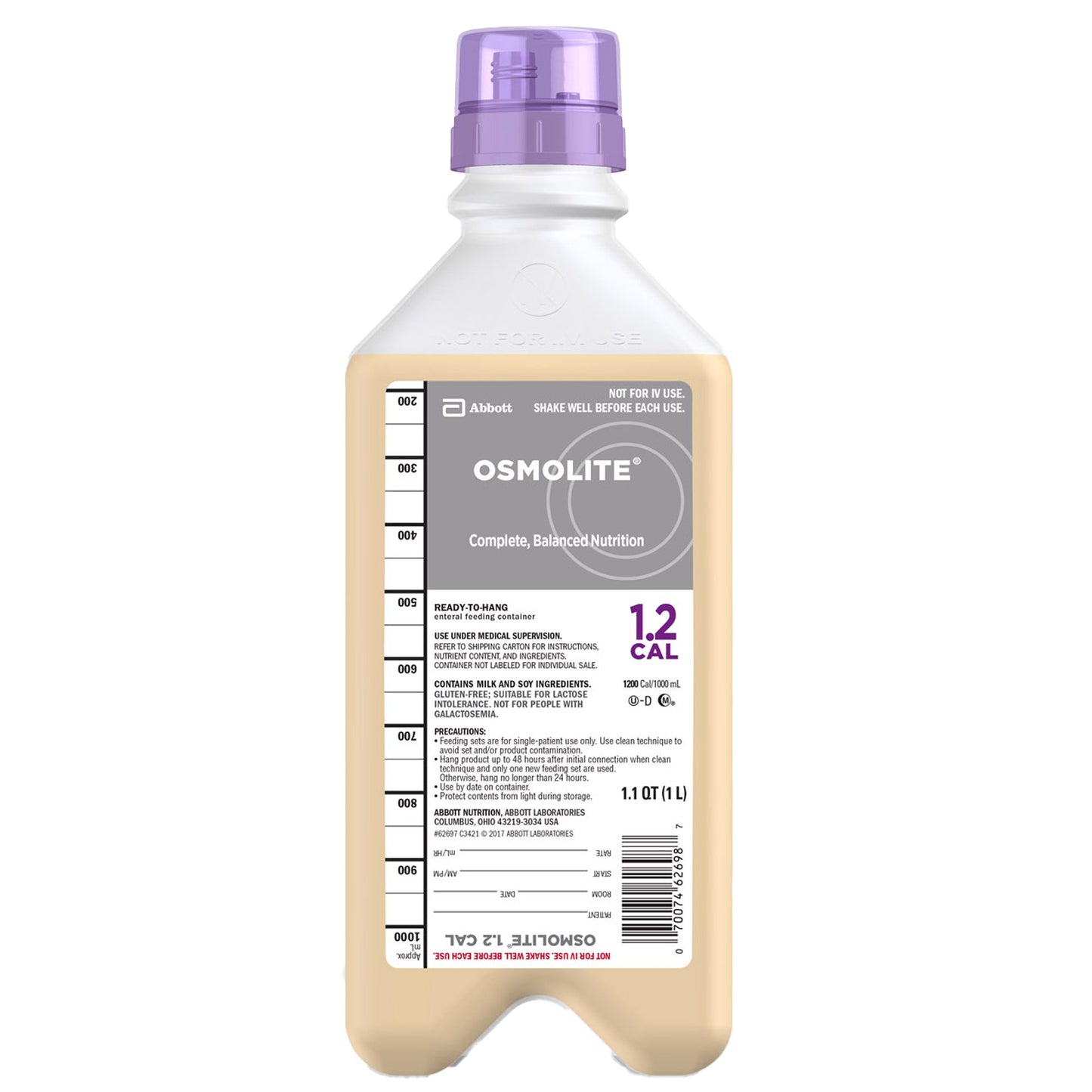 Tube Feeding Formula Osmolite® 1.2 Cal Unflavored Liquid 33.8 oz. Bottle