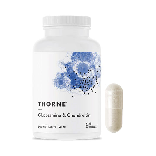 Dietary Supplement THORNE® Glucosamine & Chondroitin Glucosamine Sulfate / Chondroitin Sulfate 500 mg - 250 mg Strength Capsule 90 per Bottle