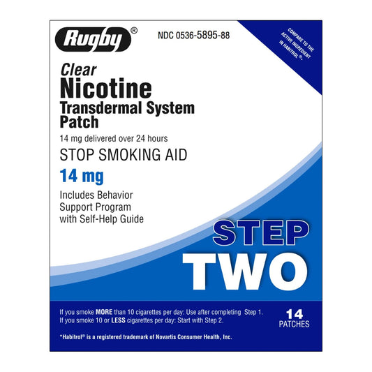 Stop Smoking Aid Rugby® 14 mg Strength Transdermal Patch