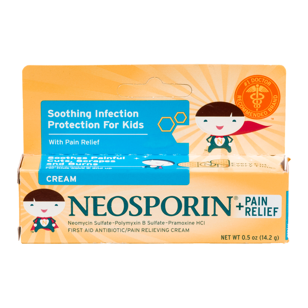 First Aid Antibiotic with Pain Relief Neomycin Sulfate / Polymyxin B Sulfate / Pramoxine HCl Neosporin® + Pain Relief Cream 0.5 oz. Tube
