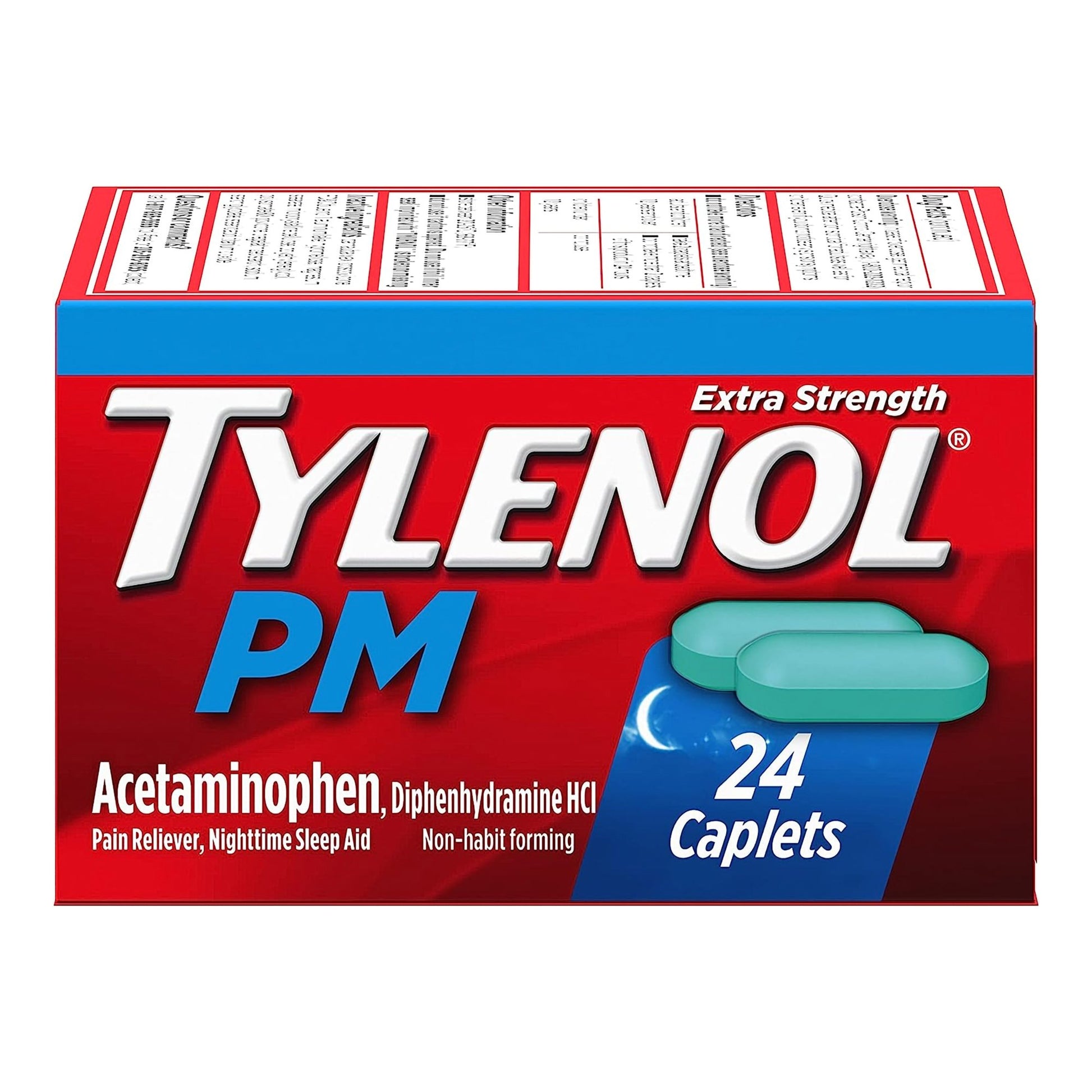 Night Time Pain Relief Tylenol® PM 500 mg - 25 mg Strength Acetaminophen Capsule