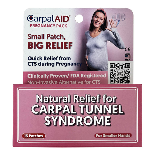 Hand-Based Carpal Tunnel Support Carpal AID® Patch Pregnancy Plastic Left or Right Hand Clear Small