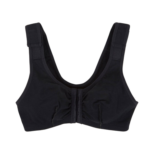 Post-Surgical Bra McKesson 32 Inch Chest Black Front Hook and Eye Closure Hook and Loop Shoulder Strap