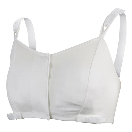 Post-Surgical Bra McKesson 36 to 38 Inch Chest Medium White Front Hook and Loop Closure Drain Holders