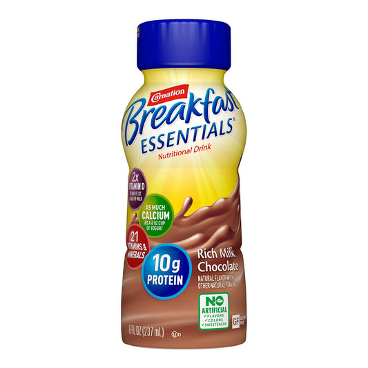 Oral Supplement Carnation Breakfast Essentials® Rich Milk Chocolate Flavor Liquid 8 oz. Bottle