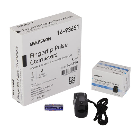 Fingertip Pulse Oximeter McKesson Adult Battery Operated OLED Display