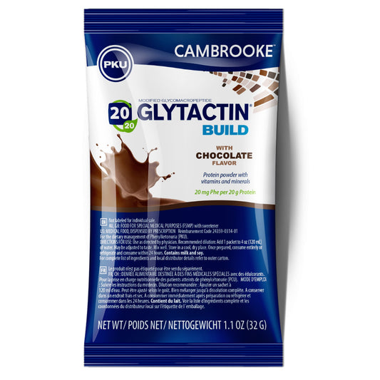Oral Supplement Glytactin® BUILD 20/20 Chocolate Flavor Powder 1.1 oz. Individual Packet
