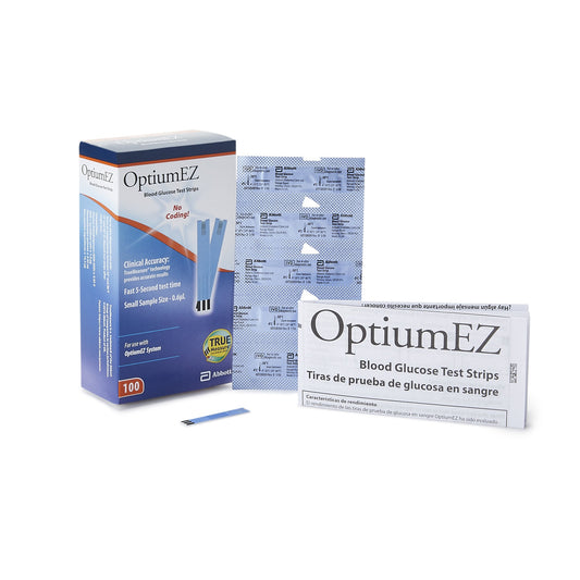 Blood Glucose Test Strips Optium EZ® 100 Strips per Pack For Optium EZ Glucose Meter