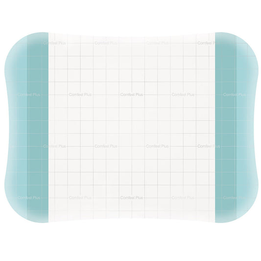 Thin Hydrocolloid Dressing Comfeel® Plus Transparent Thin Film Backing 2 X 2-3/4 Inch Rectangle Hydrocolloid / Sodium Carboxymethylcellulose (CMC) / Film