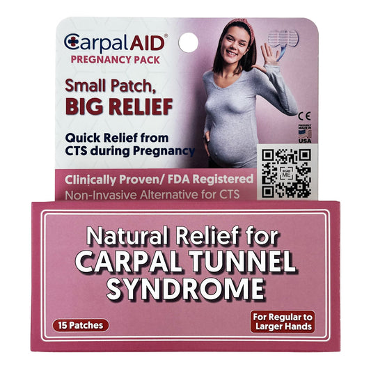 Hand-Based Carpal Tunnel Support Carpal AID® Patch Pregnancy Plastic Left or Right Hand Clear Large