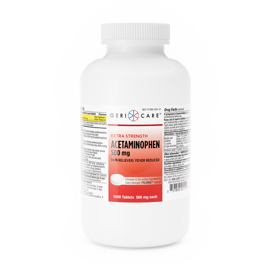 Pain Relief Geri-Care® 500 mg Strength Acetaminophen Tablet 1,000 per Bottle