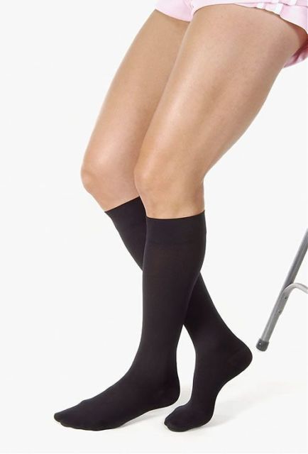 Compression Stocking Jobst® Relief Knee High Large Black Closed Toe