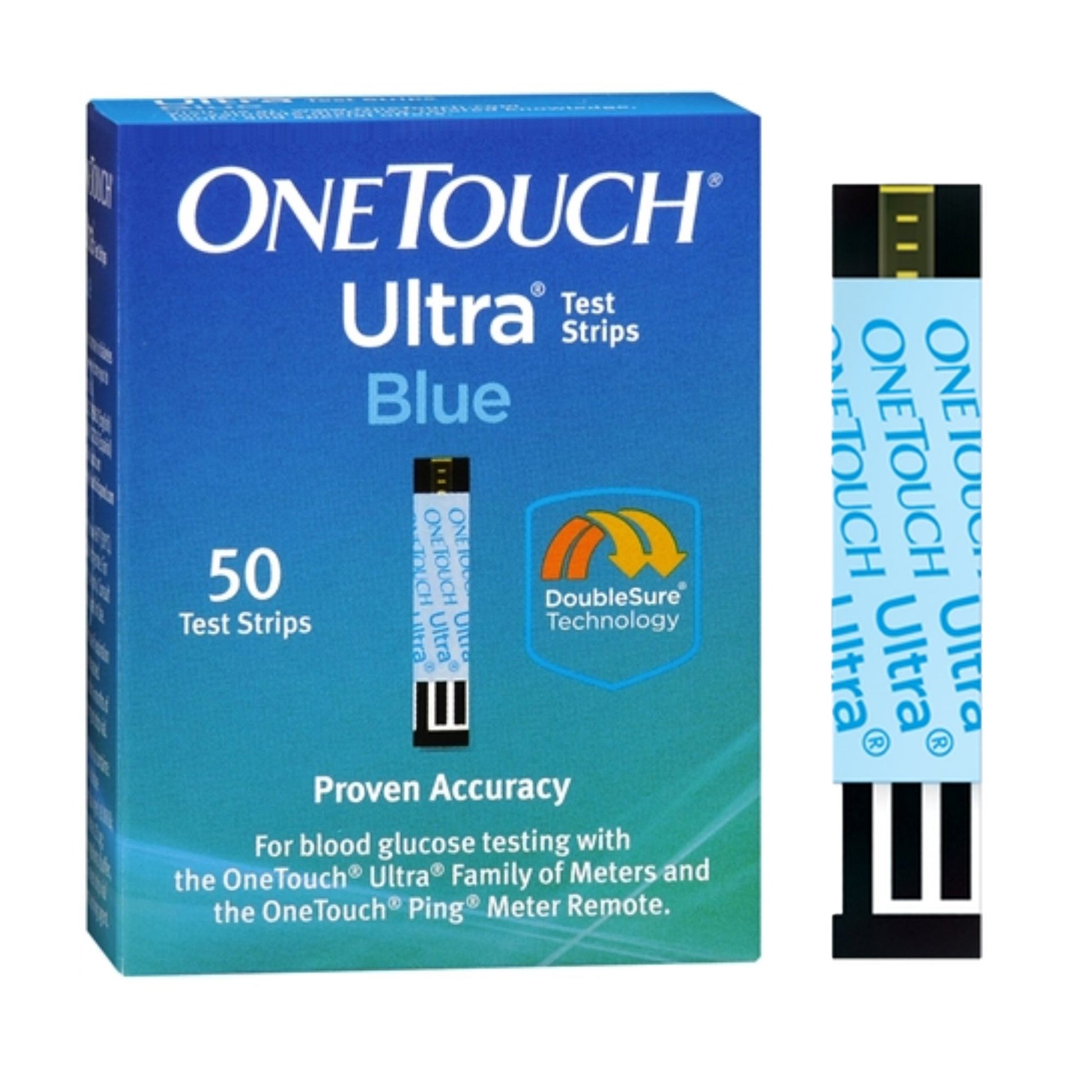 Blood Glucose Test Strips OneTouch® Ultra® 50 Strips per Pack For OneTouch® Ultra® Blood Glucose Meter