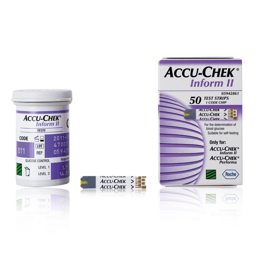 Blood Glucose Test Strips Accu-Chek® Inform II 50 Strips per Pack For ACCU-CHEK® Inform II Meter