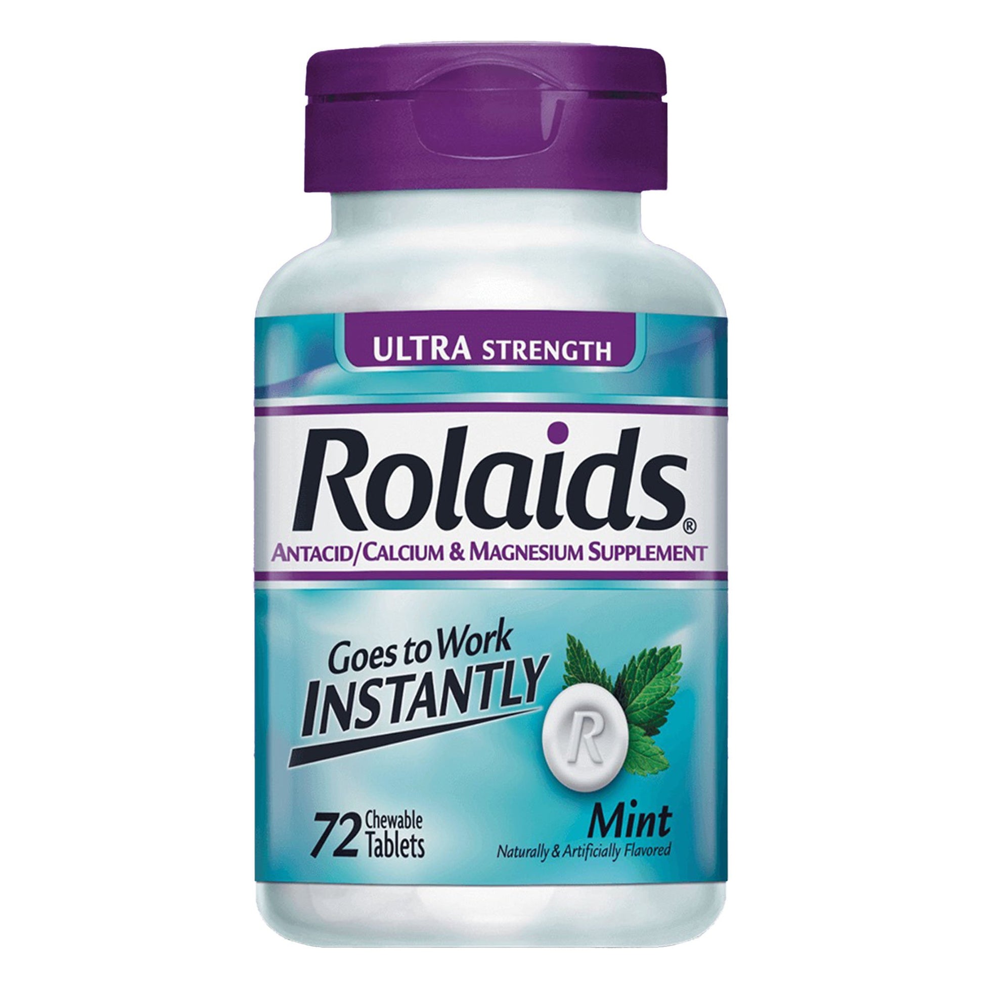 Antacid Rolaids® Ultra-Strength 400 mg - 85 mg Strength Chewable Tablet 72 per Bottle