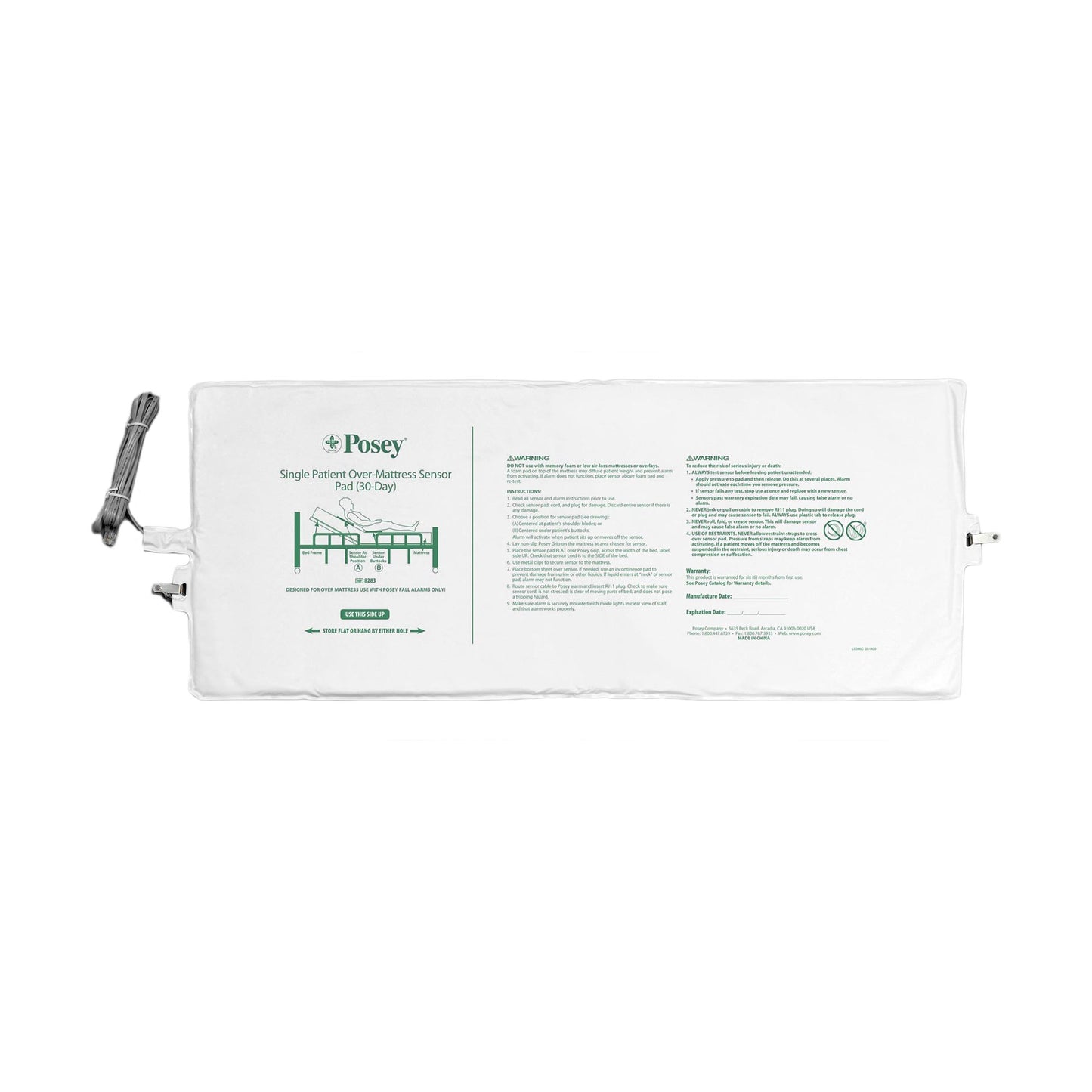 Bed Sensor Pad Posey® 13 X 32-1/2 Inch