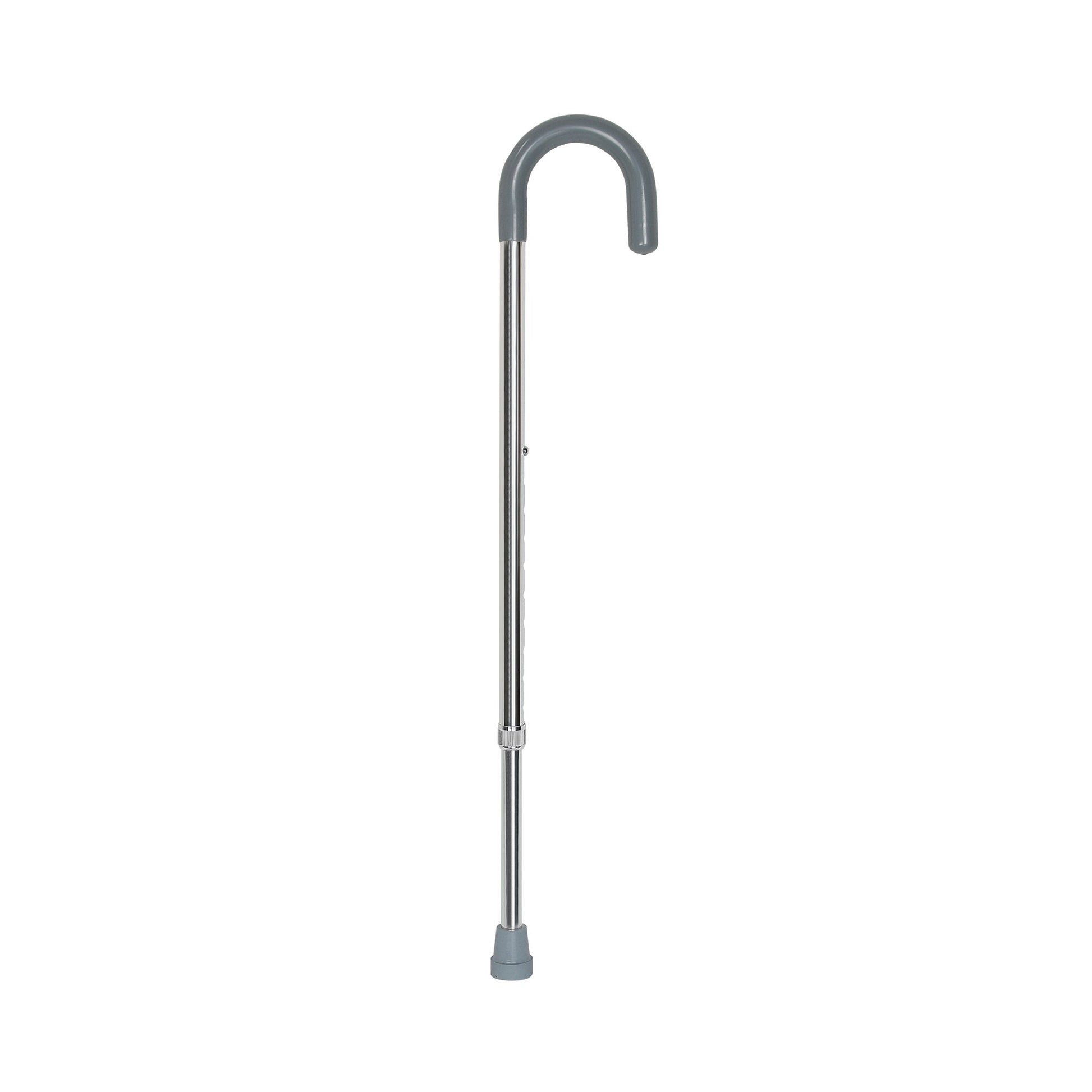 Round Handle Cane McKesson Aluminum 29-3/4 to 38-3/4 Inch Height Chrome
