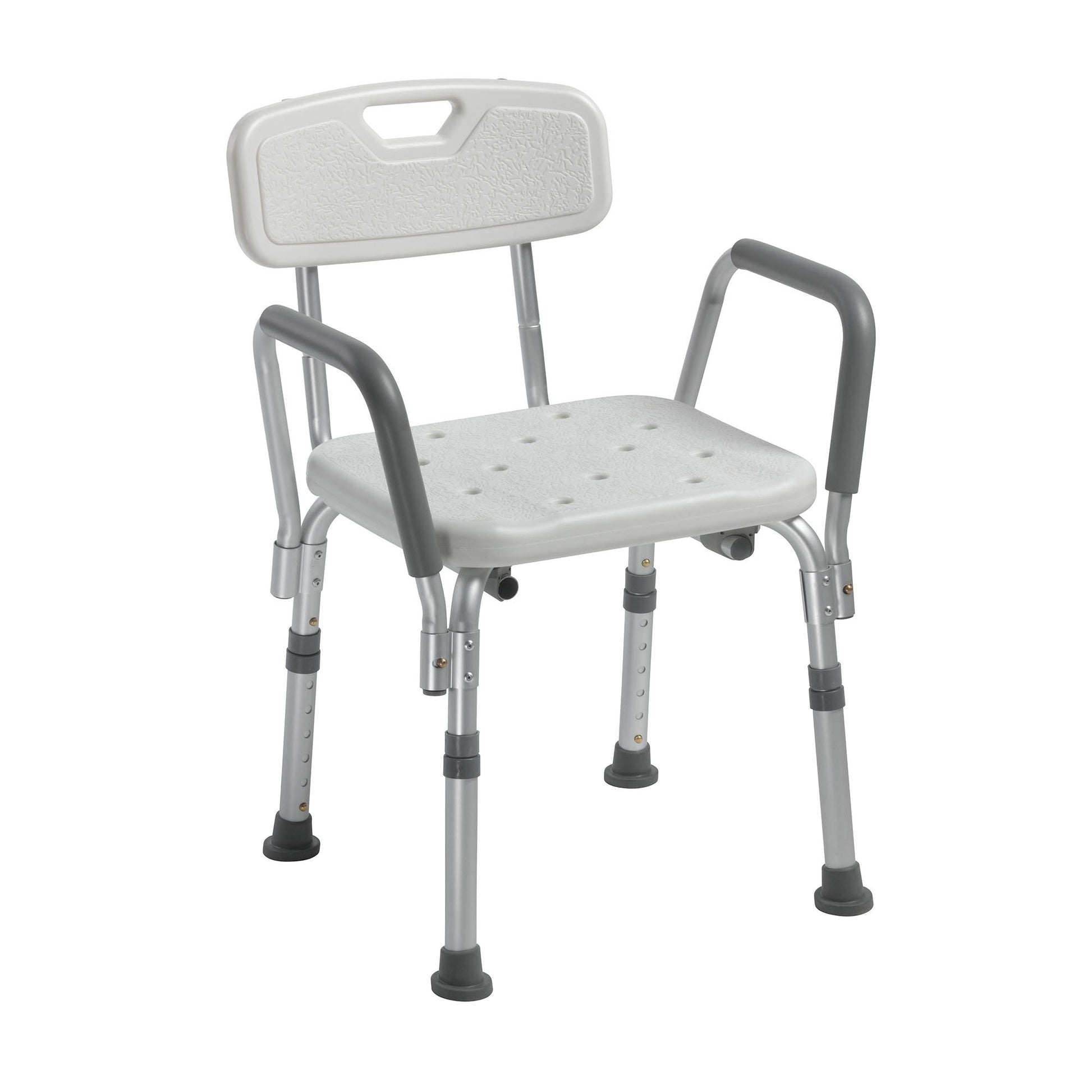 Bath Bench drive™ Padded Removable Arms Aluminum Frame With Backrest 16 Inch Seat Width 300 lbs. Weight Capacity