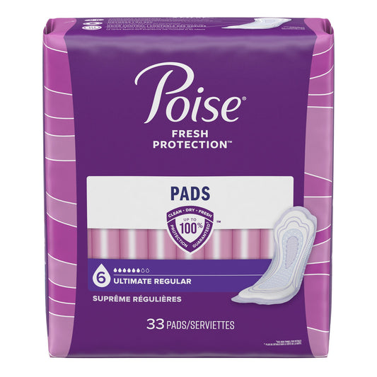 Bladder Control Pad Poise® Fresh Protection™ 4.1 X 14 Inch Heavy Absorbency Sodium Polyacrylate Core One Size Fits Most
