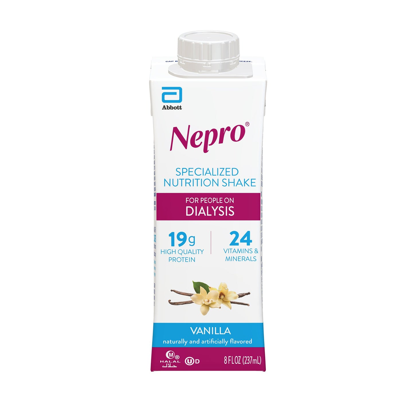 Oral Supplement Nepro® Vanilla Flavor Liquid 8 oz. Reclosable Carton