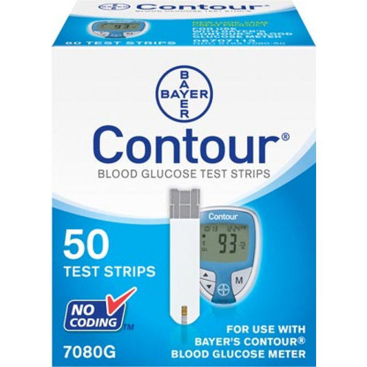 Blood Glucose Test Strips Contour® 50 Strips per Pack For 9545 Meter