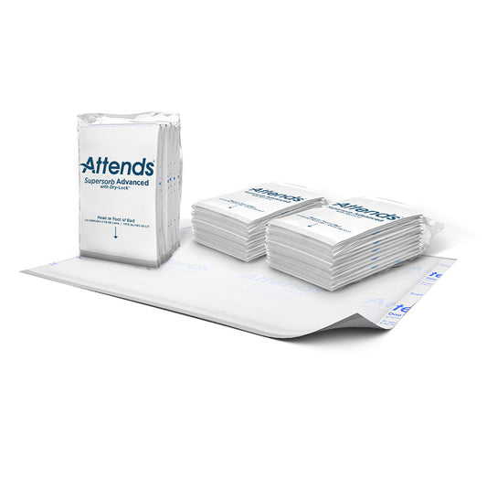 Disposable Underpad Attends® Supersorb Advanced Low Air Loss and Repositioning 30 X 36 Inch Dry-Lock® Core Heavy Absorbency