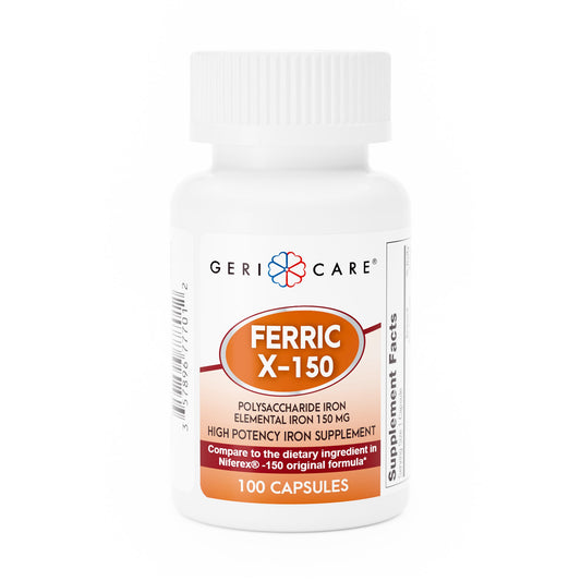 Mineral Supplement Geri-Care® Iron 150 mg Strength Capsule 100 per Bottle