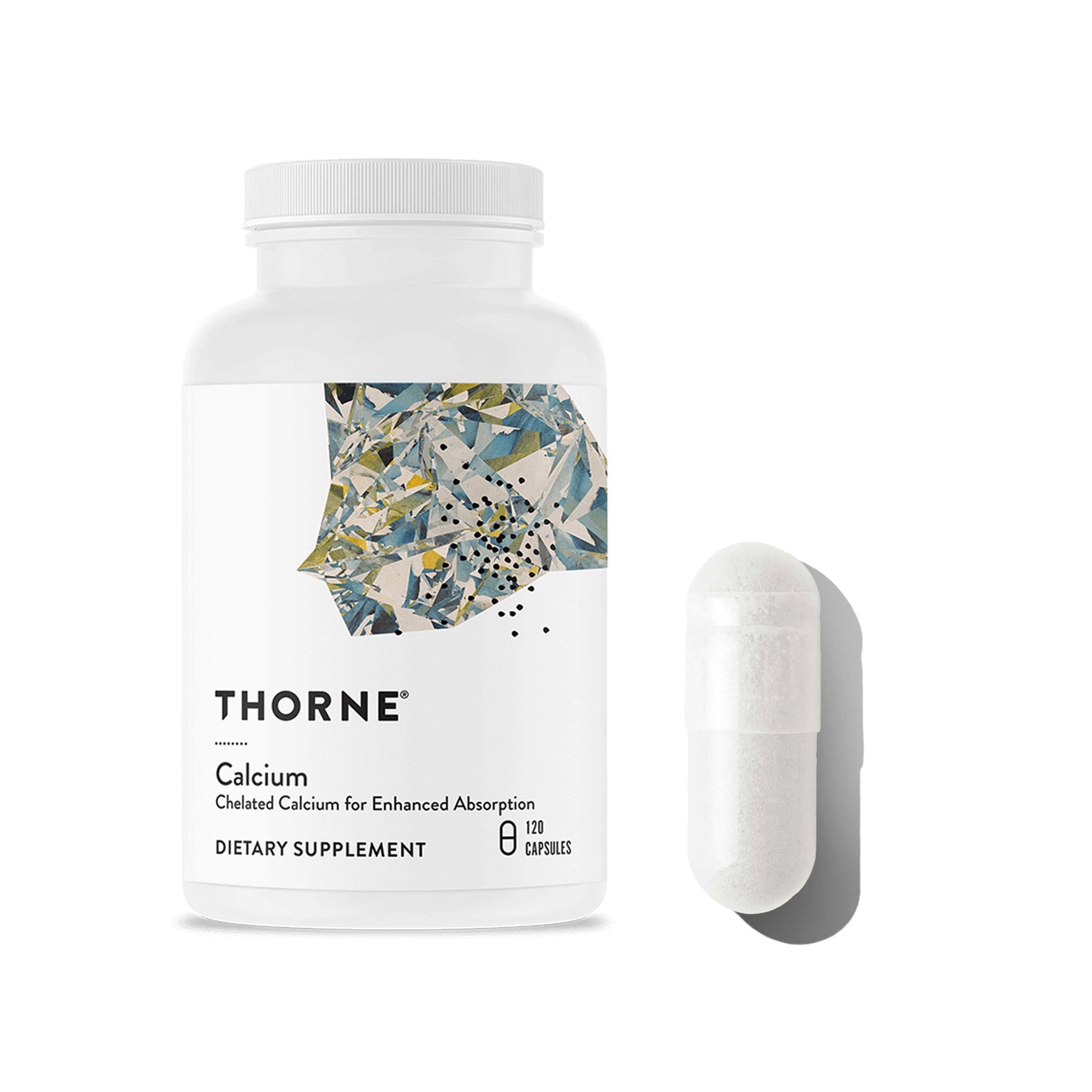 Dietary Supplement THORNE® Calcium Calcium 250 mg Strength Capsule 120 per Bottle
