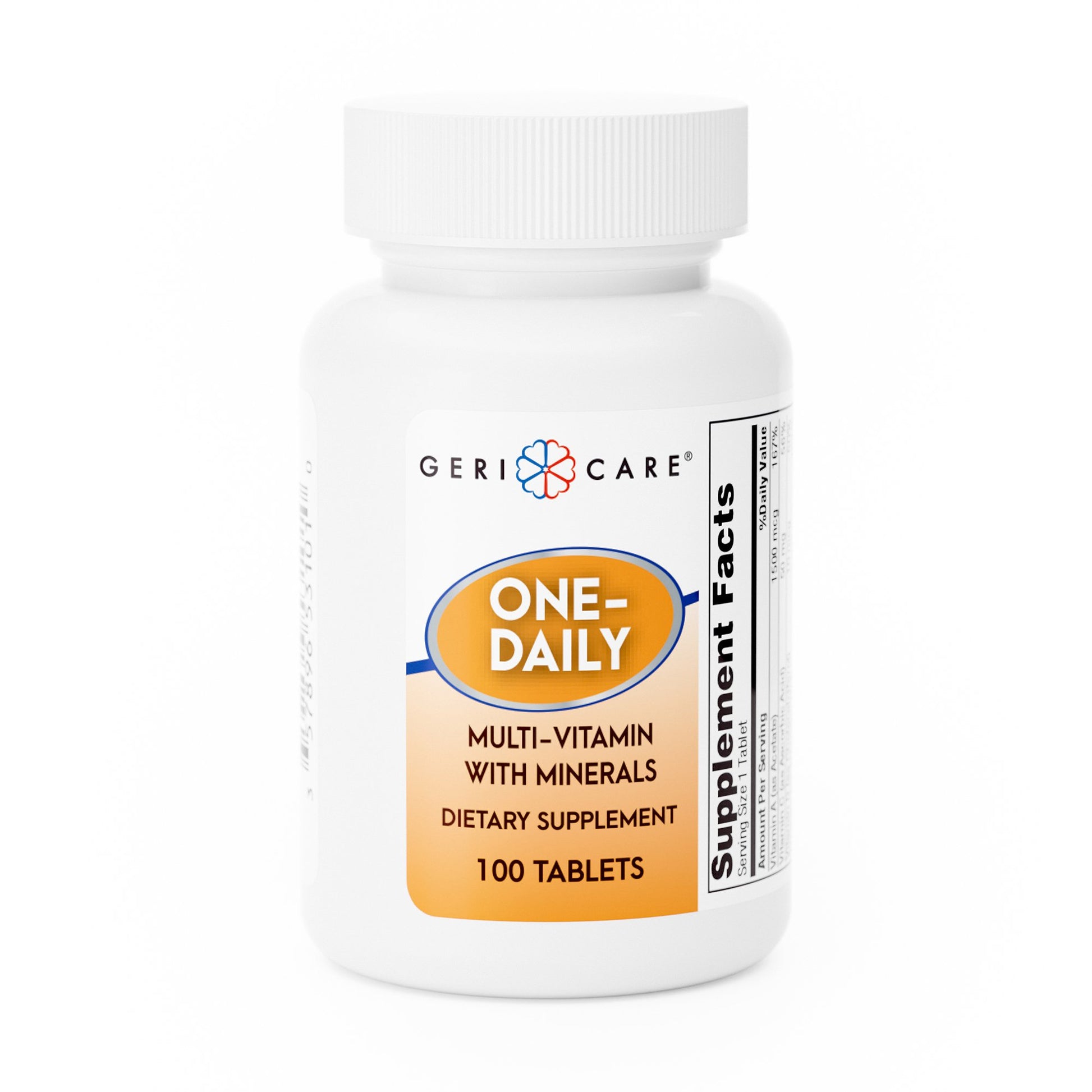 Multivitamin Supplement with Minerals Geri-Care® Tablet 100 per Bottle