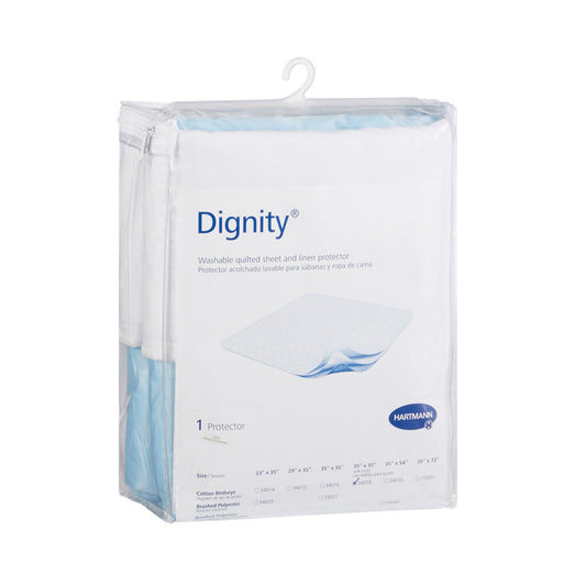 Reusable Underpad Dignity® Washable Sheet Protector Tuckable 35 X 35 Inch Cotton Moderate Absorbency