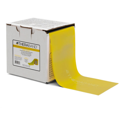 Exercise Resistance Band TheraBand® Non-Latex Yellow 25 Yard Length Light Resistance