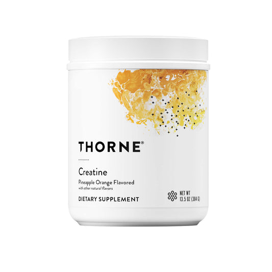 Oral Supplement THORNE® Creatine Pineapple Orange Flavor Powder 13.5 oz. Canister