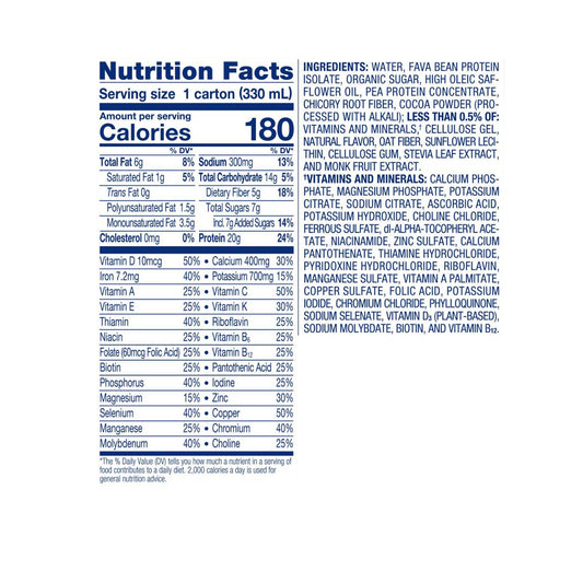 Oral Supplement Ensure® Plant Based Protein Nutrition Shake Chocolate Flavor Liquid 11 oz. Carton