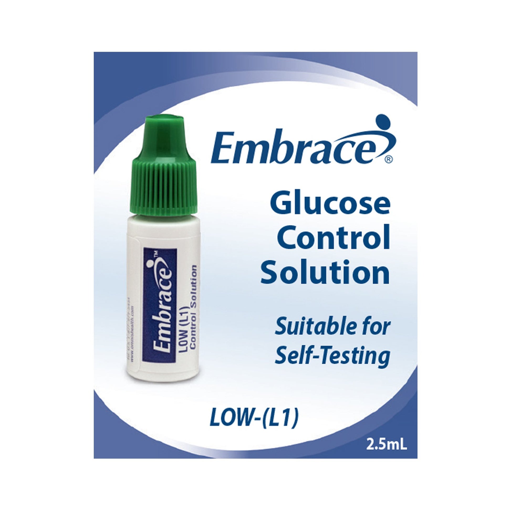 Blood Glucose Control Solution Embrace® 2.5 mL Level 1