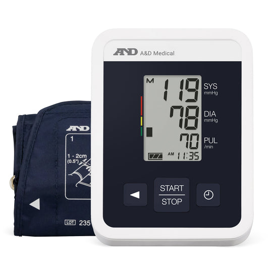 Digital Blood Pressure Monitor AND Wide Cuff Arm Nylon Cuff 8.6 tp 16.5 Inch Circumference Desk Model