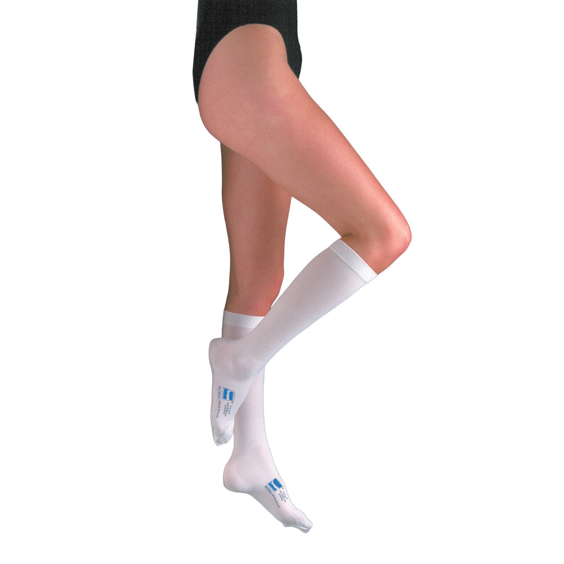 Anti-embolism Stocking T.E.D.™ Knee High Large / Long White Inspection Toe