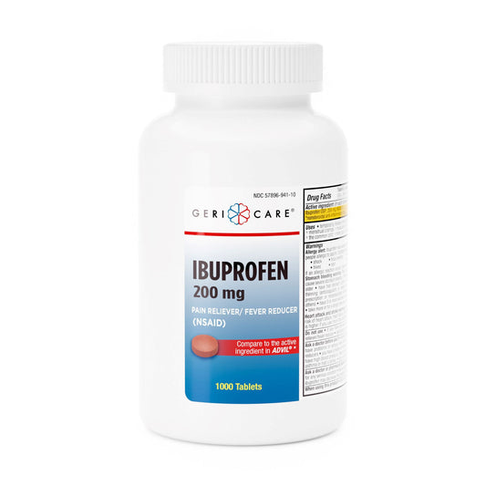 Pain Relief Geri-Care® 200 mg Strength Ibuprofen Tablet 1000 Per Bottle